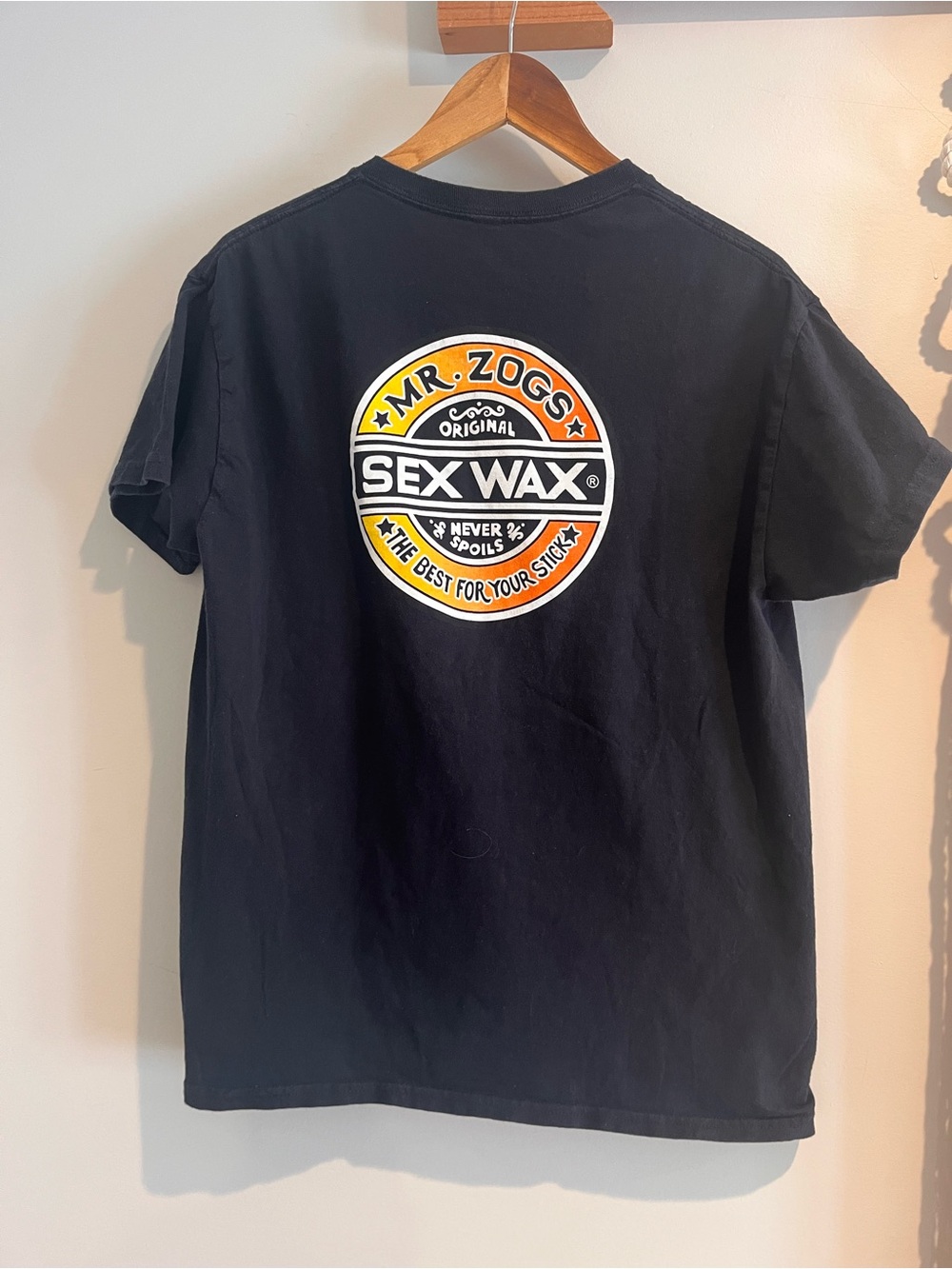 Mr. Zogs Sex Wax black tshirt large Vintage Surf Good Condition - Picture 3 of 9
